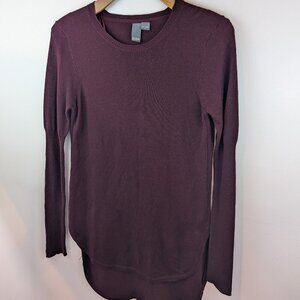 Quinn Long Maroon Sweater, Sz L